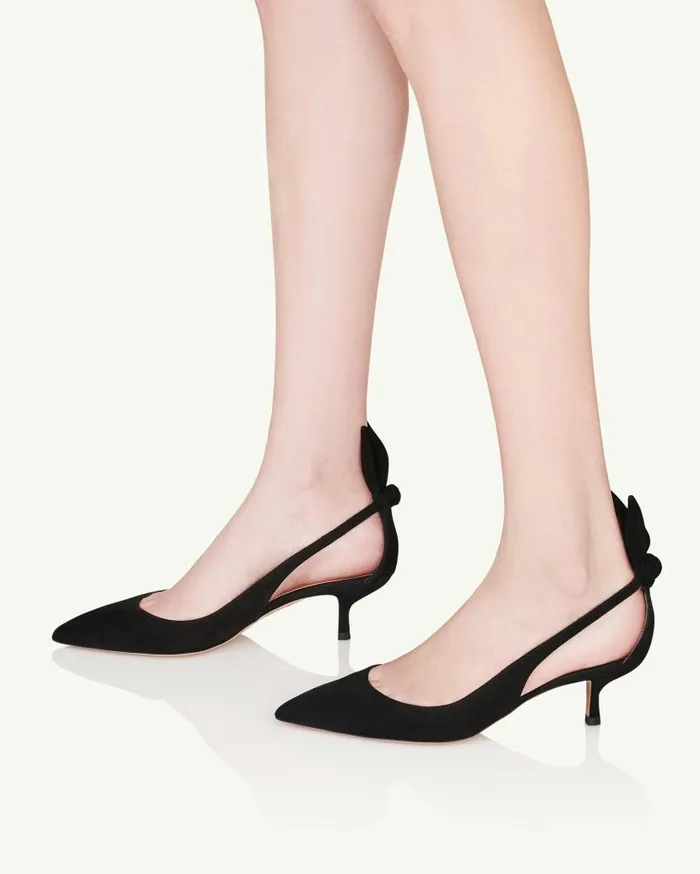 Bow Tie Pump 50 Black Women Aquazzura Pumps
