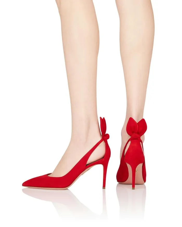 Bow Tie Pump 85 Red Women Aquazzura Pumps Bow Tie Pump 85 Red Women Aquazzura Pumps