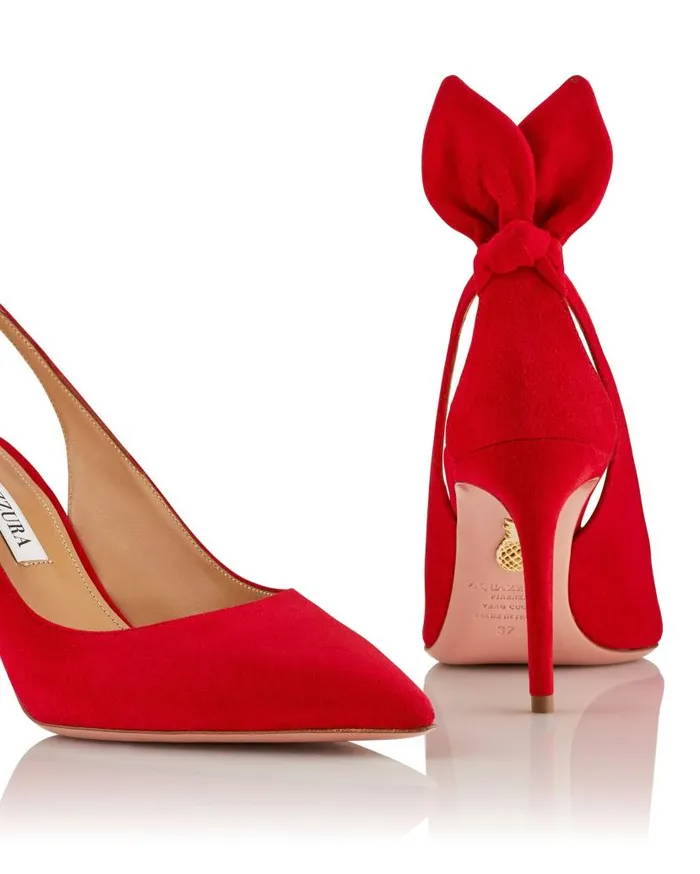 Bow Tie Pump 85 Red Women Aquazzura Pumps Bow Tie Pump 85 Red Women Aquazzura Pumps
