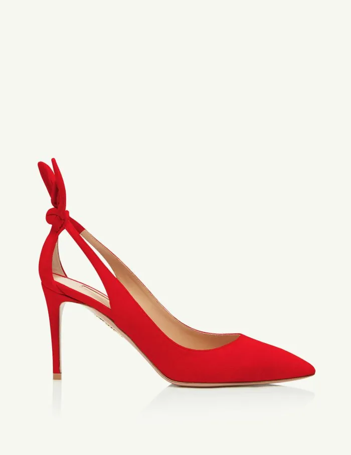 Bow Tie Pump 85 Red Women Aquazzura Pumps Bow Tie Pump 85 Red Women Aquazzura Pumps