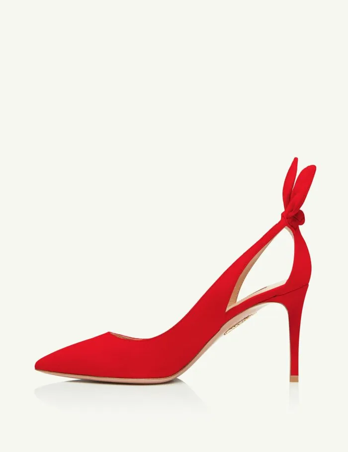 Bow Tie Pump 85 Red Women Aquazzura Pumps Bow Tie Pump 85 Red Women Aquazzura Pumps