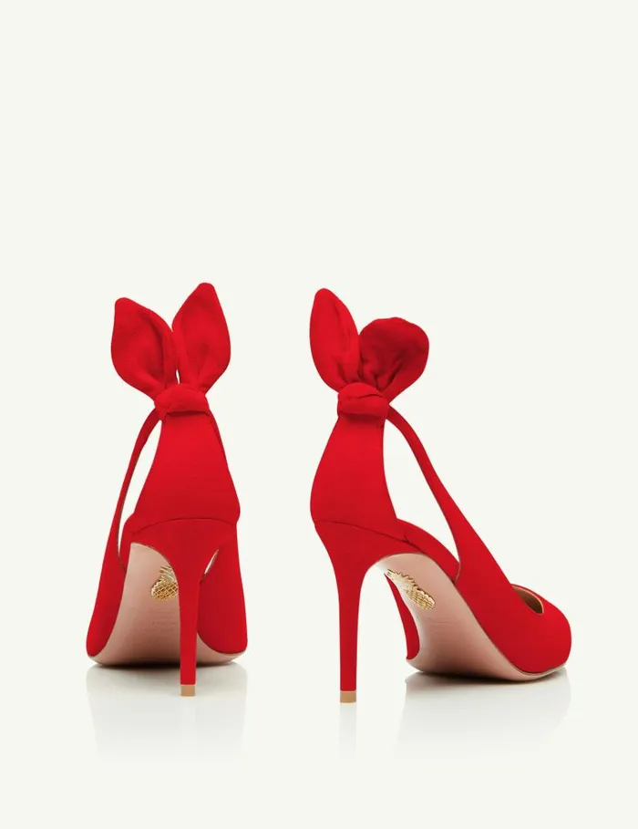 Bow Tie Pump 85 Red Women Aquazzura Pumps Bow Tie Pump 85 Red Women Aquazzura Pumps