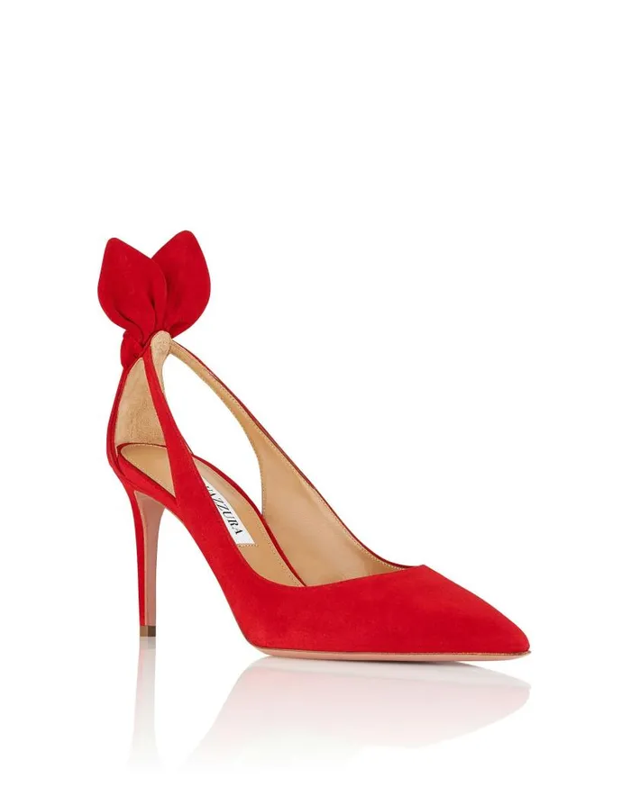 Bow Tie Pump 85 Red Women Aquazzura Pumps Bow Tie Pump 85 Red Women Aquazzura Pumps