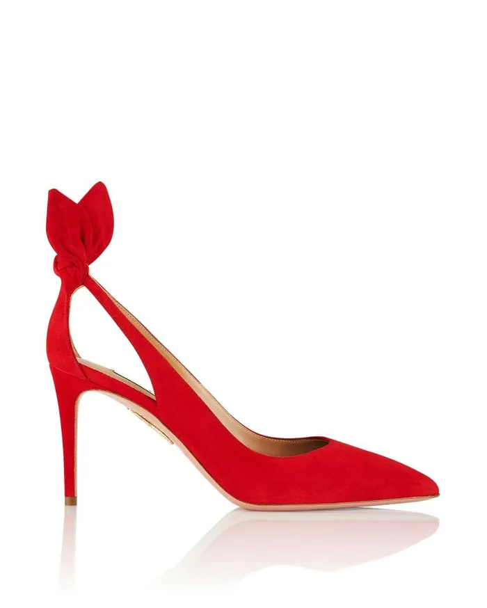 Bow Tie Pump 85 Red Women Aquazzura Pumps Bow Tie Pump 85 Red Women Aquazzura Pumps
