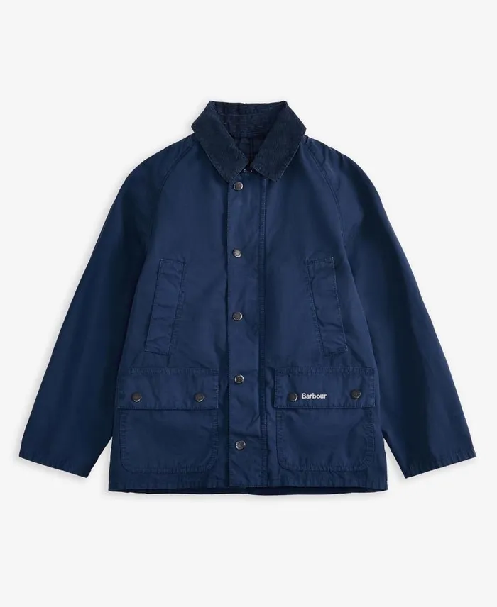 Boys039 Ashby Casual Jacket Dark Denim Kids Barbour Jackets