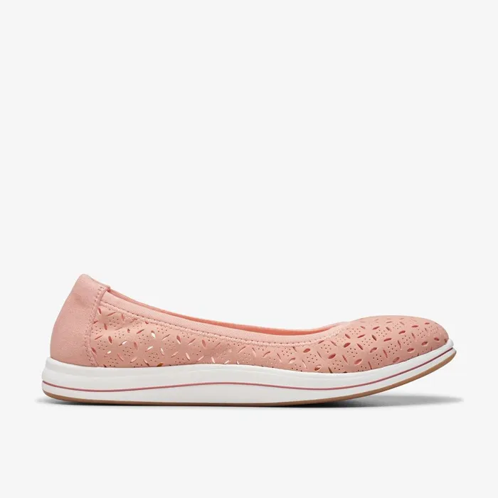 Breeze Roam Peach Women Clarks Flats