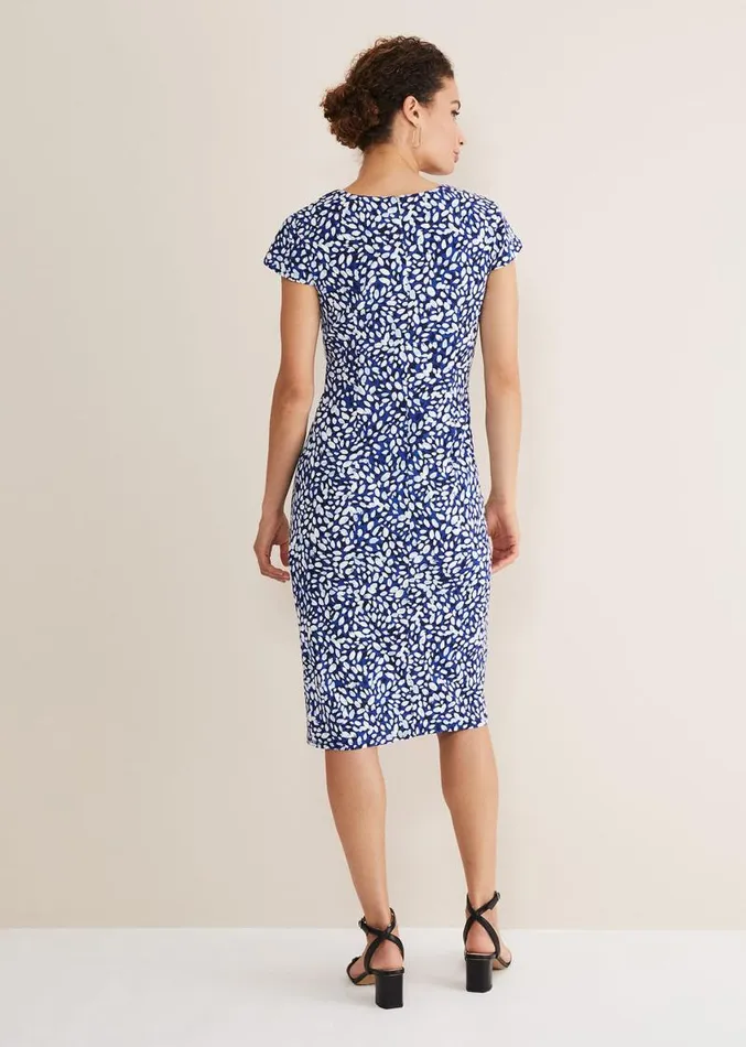 Brooke Printed Wrap Dress Bluemulti Women Phase Eight Dresses