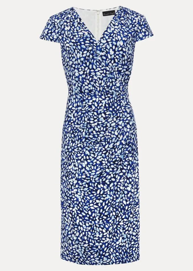 Brooke Printed Wrap Dress Bluemulti Women Phase Eight Dresses