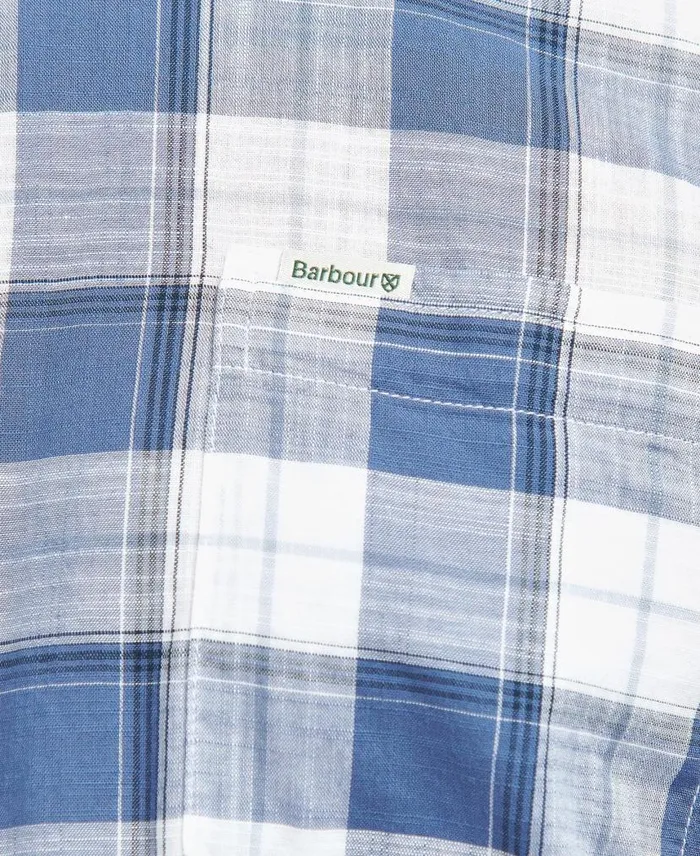 Broxfield Regular LongSleeved Checked Shirt Classic Blue Men Barbour Shirts