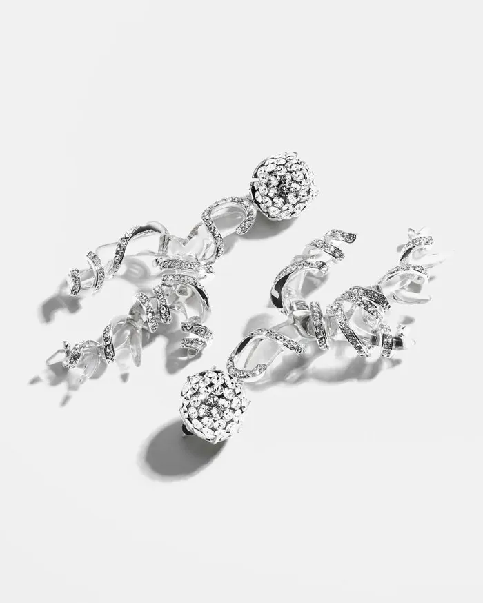Capri Crush Earrings Transparent Women Aquazzura Jewelry