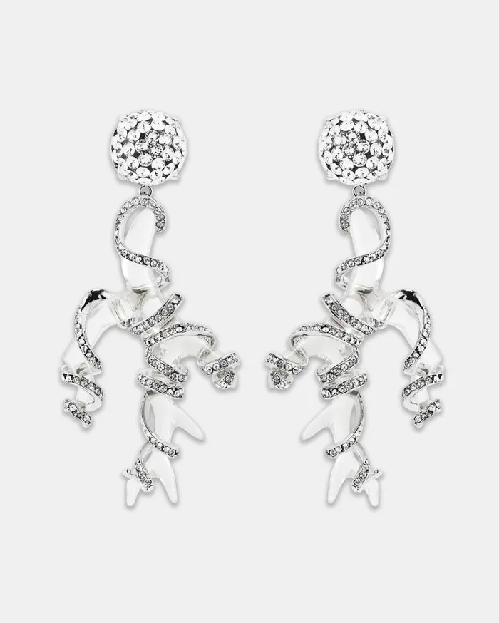 Capri Crush Earrings Transparent Women Aquazzura Jewelry Capri Crush Earrings Transparent Women Aquazzura Jewelry