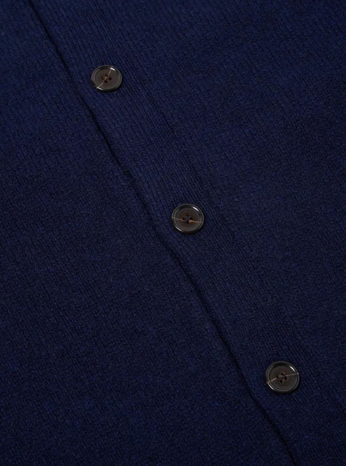 Cardigans Men Universal Works Universal Works David Cardigan In Navy Eco Wool