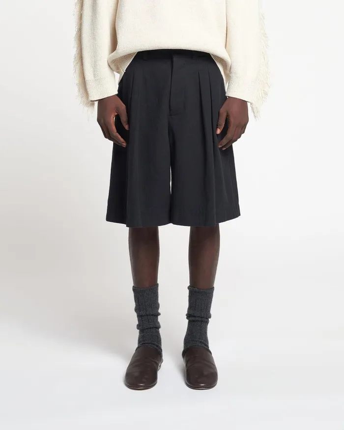 Carsten WashedCanvas Shorts Black Men Nanushka Shorts