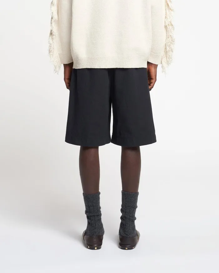 Carsten WashedCanvas Shorts Black Men Nanushka Shorts