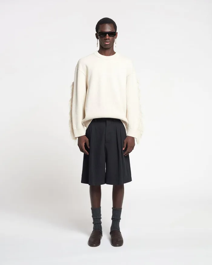 Carsten WashedCanvas Shorts Black Men Nanushka Shorts