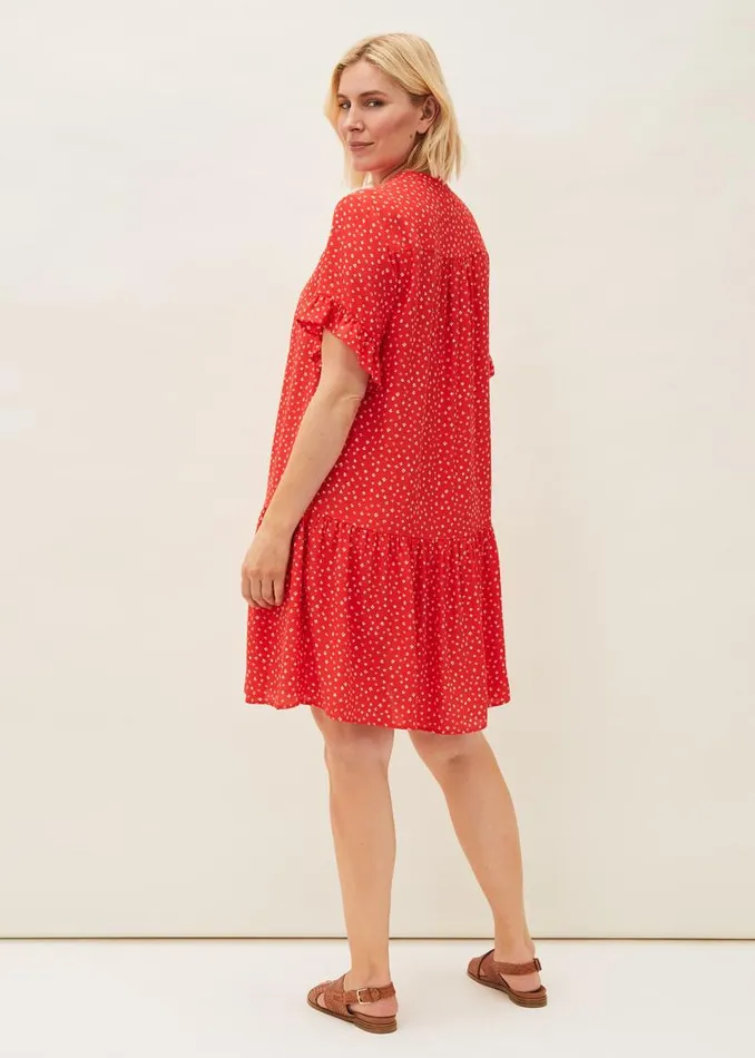 Cassia Print Swing Dress Red Women Phase Eight Dresses