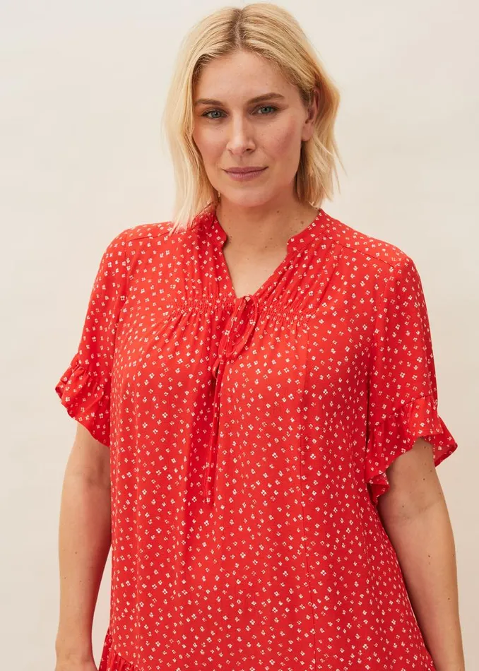 Cassia Print Swing Dress Red Women Phase Eight Dresses