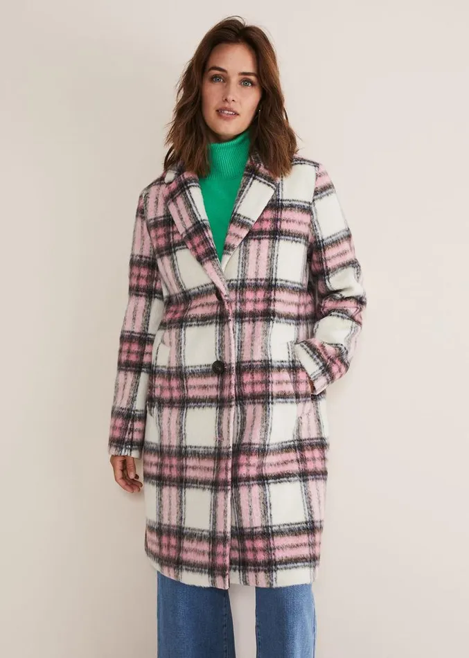 Catriona Checked Coat Multipink Women Phase Eight Coats