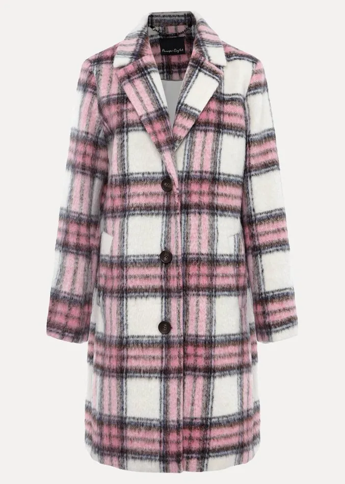 Catriona Checked Coat Multipink Women Phase Eight Coats
