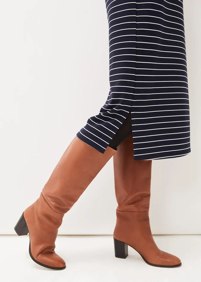 Cecile Stripe Midi Jersey Dress Navyivory Women Phase Eight Dresses