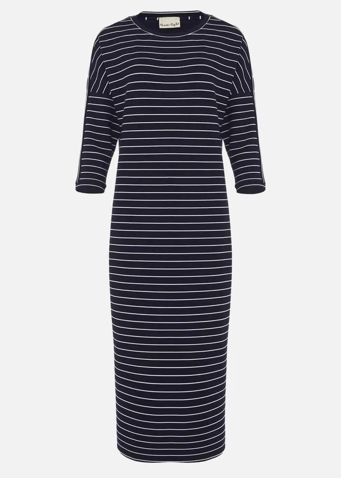 Cecile Stripe Midi Jersey Dress Navyivory Women Phase Eight Dresses