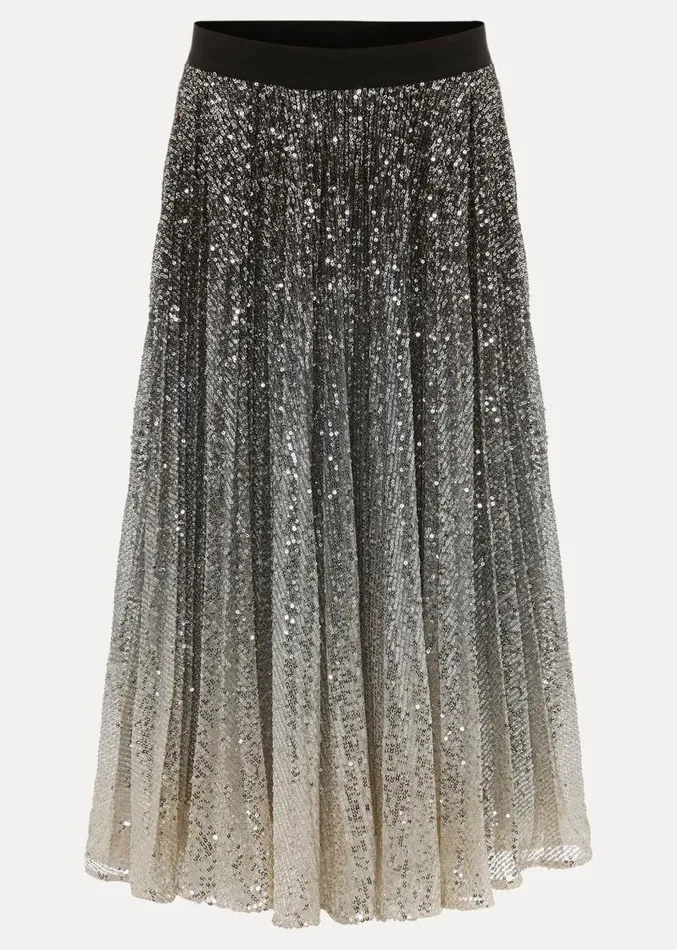 Celeste Sequin Ombre Pleated Midi Skirt Multicoloured Women Phase Eight Skirts Celeste Sequin Ombre Pleated Midi Skirt Multicoloured Women Phase Eight Skirts