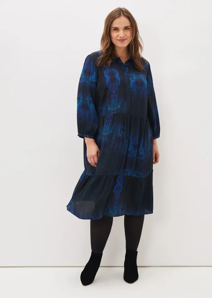 Charlotte Snake Print Dress Cobaltmulti Women Phase Eight Dresses