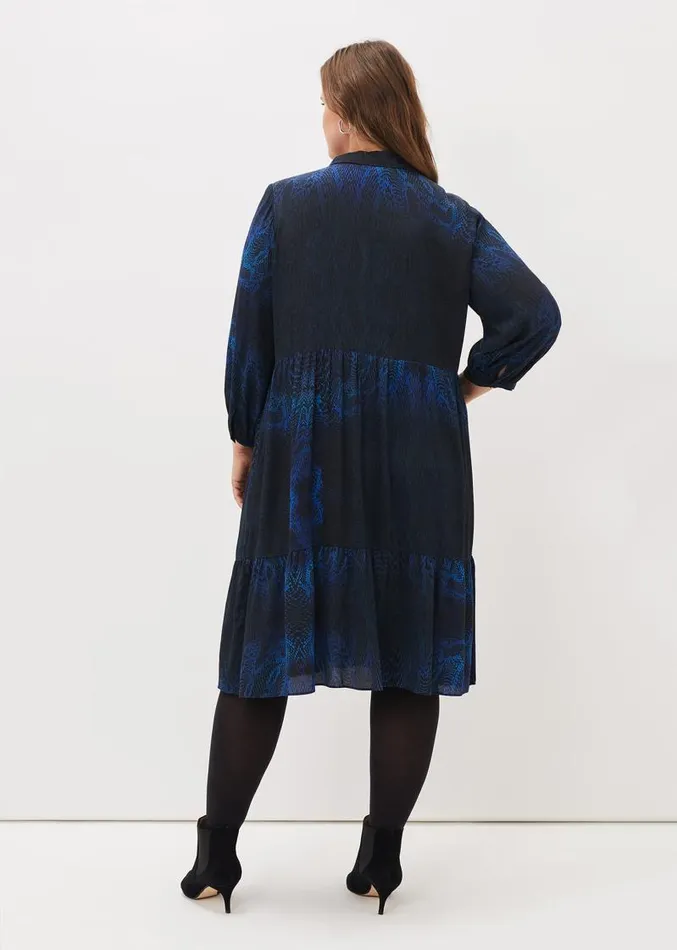 Charlotte Snake Print Dress Cobaltmulti Women Phase Eight Dresses