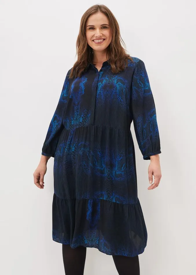 Charlotte Snake Print Dress Cobaltmulti Women Phase Eight Dresses