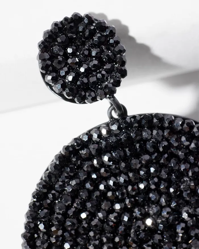 Chico039s Black Glam Drop Earrings Black Women Earrings