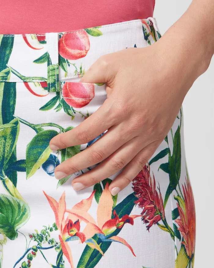 Chico039s Floral Shorts AlabasterBotanic Berry Women Pants