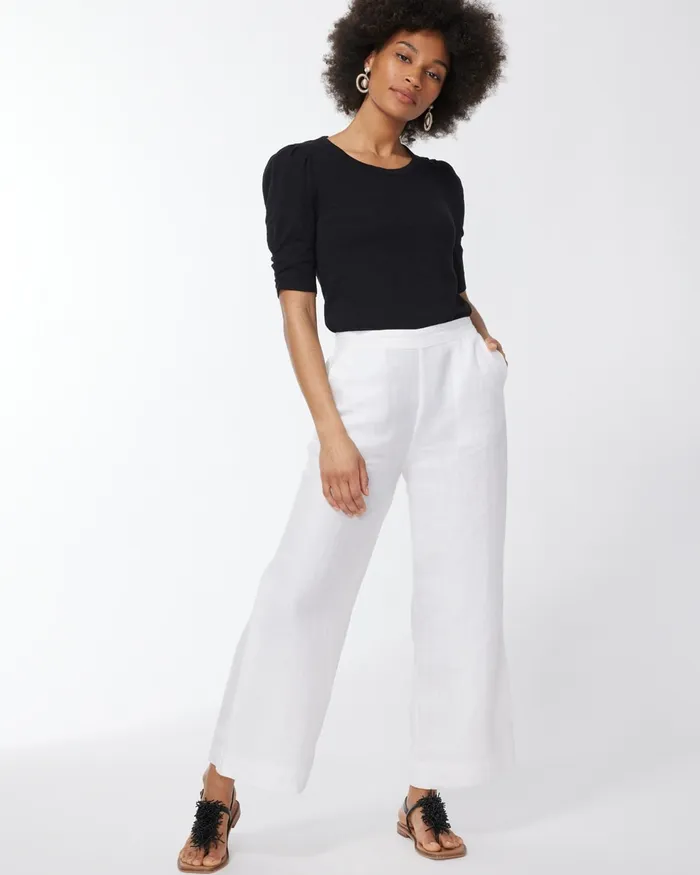 Chico039s Gathered Sleeve Slub Tee Pineapple Fizz Women Tees