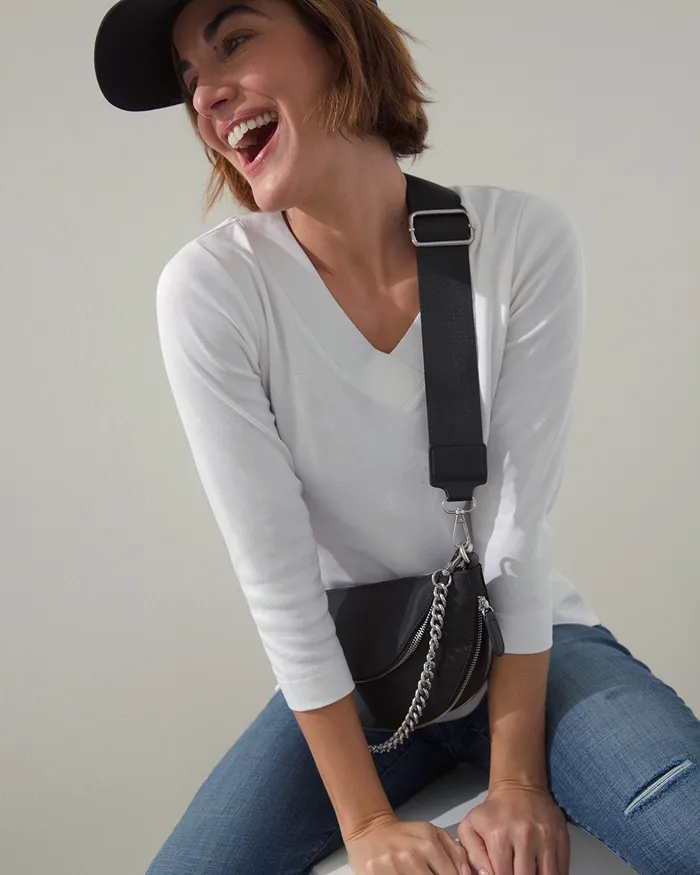 Chico039s Half Moon Crossbody Bag Classic Navy Women Bags