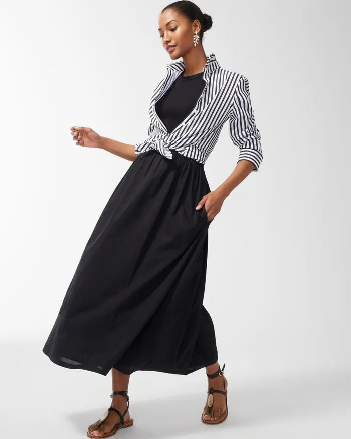 Chico039s Knit Woven Mix Maxi Tank Dress Botanic Berry Women Dresses and Skirts