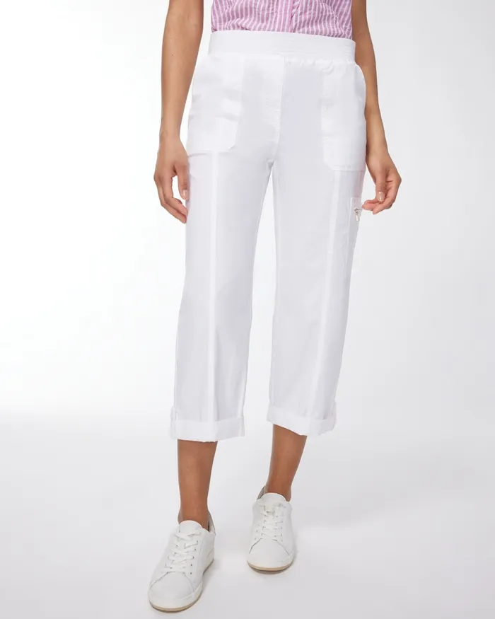 Chico039s Poplin Crops Alabaster Women Pants