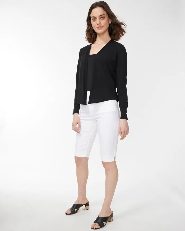 Chico039s Summer Romance Button Topper Burnished Clay Women Sweaters