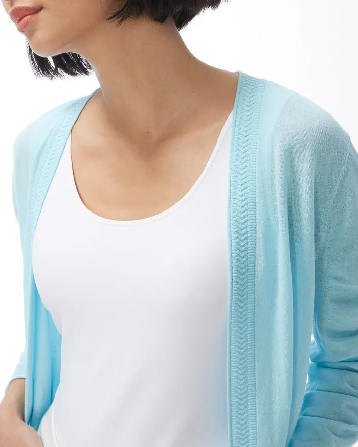 Chico039s Summer Romance Ruched Cardigan Orange Blossom Women Sweaters