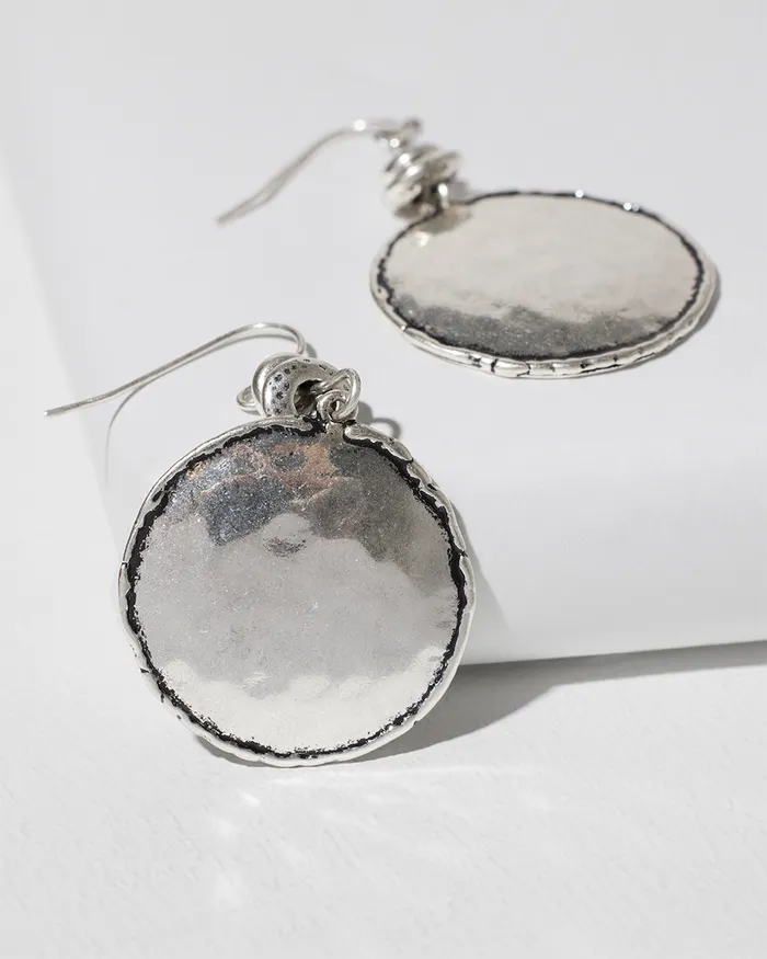 Chico039s Tayla Drop Silver Earrings Silver Women Earrings