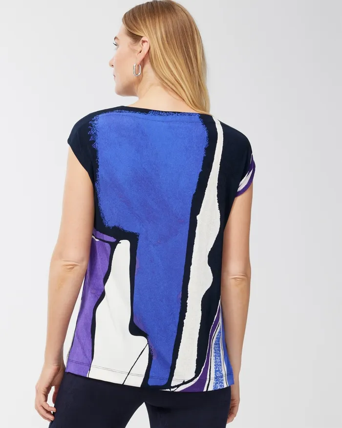Chico039s Travelers Abstract Print Tunic Travelers India Ink Women Tops
