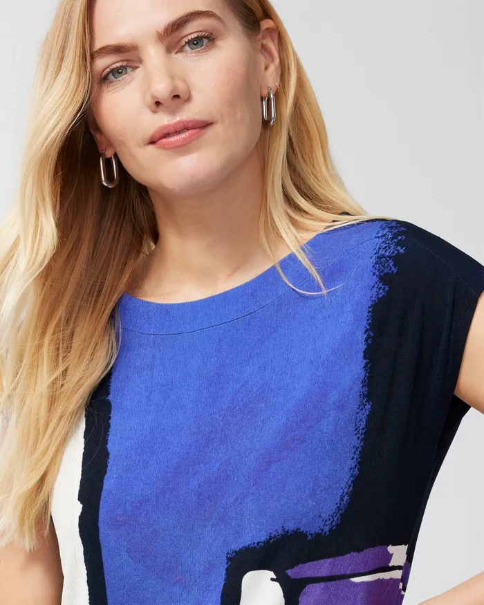 Chico039s Travelers Abstract Print Tunic Travelers India Ink Women Tops