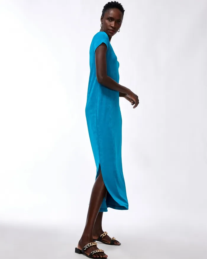 Chico039s Travelers Classic Short Sleeve Maxi Dress Travelers Black Women Dresses and Skirts