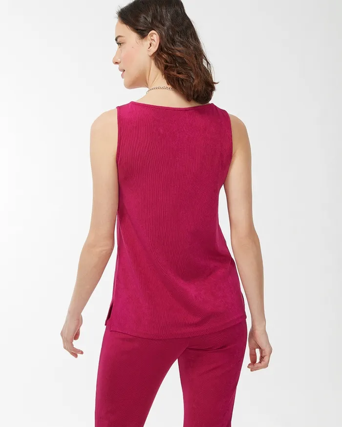 Chico039s Travelers Classic Side Slit Tank Botanic Berry Women Tees