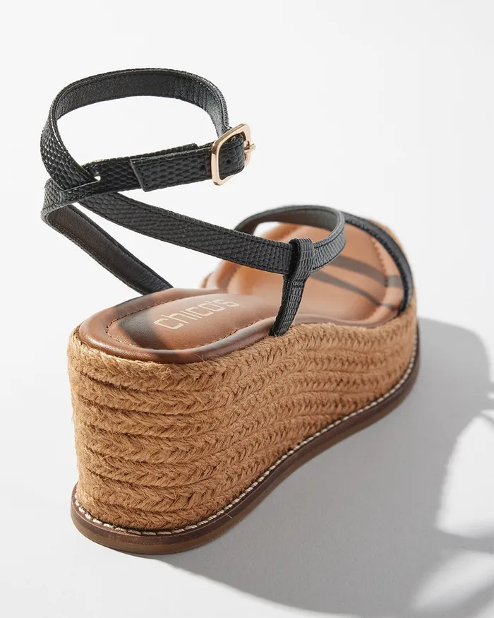 Chico039s Wedge Sandals Champagne Women Shoes