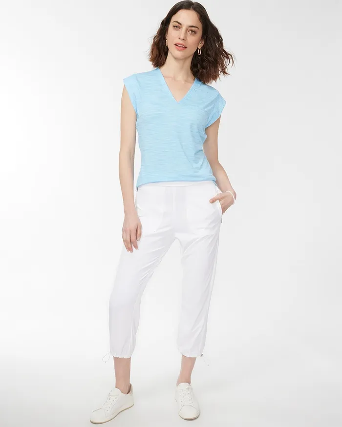 Chico039s Zenergy UPF Cap Sleeve Tee Bahamian Pink Women Activewear