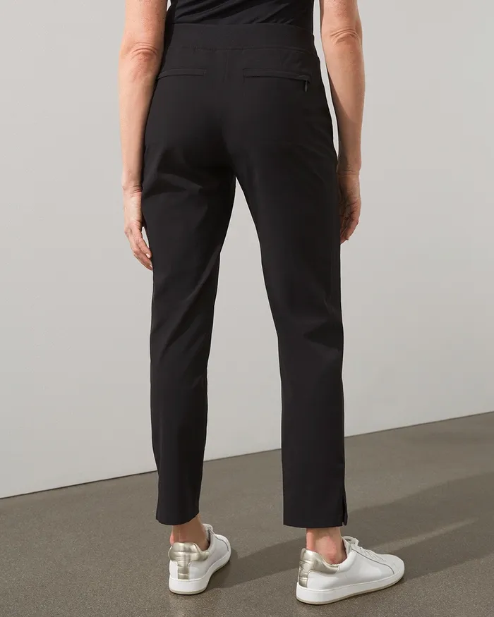 Chico039s Zenergy UPF Ribbed Side Ankle Pants Classic Navy Women Activewear
