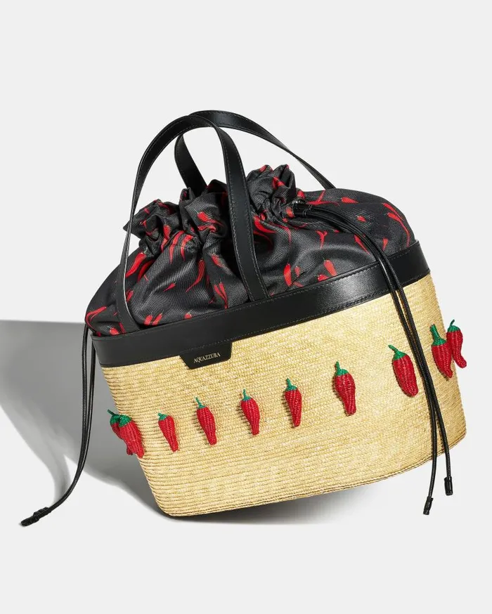 Chilli Bag Beige Women Aquazzura Shoulder Bags