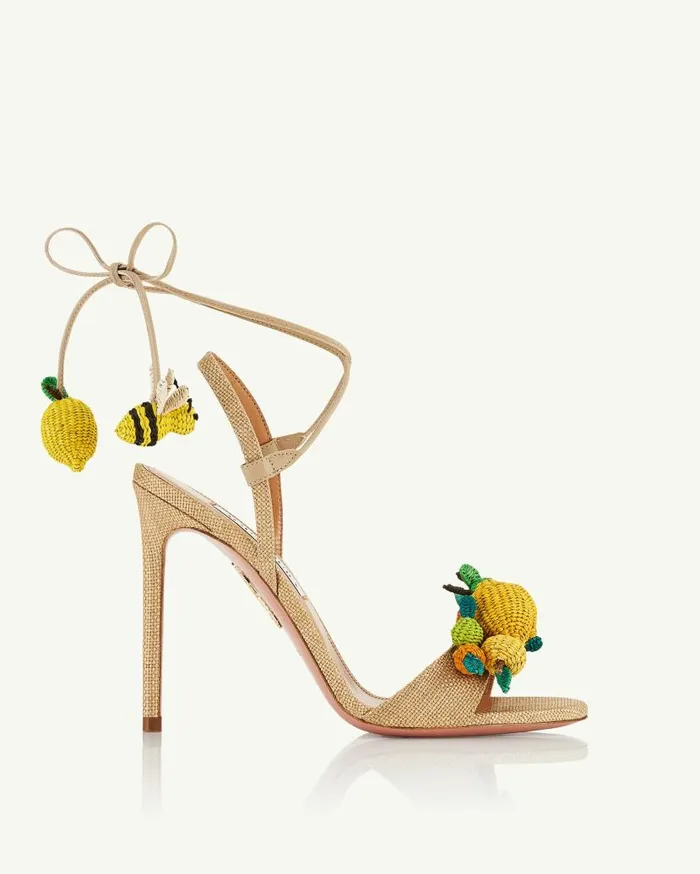 Citrus Punch Sandal 105 Beige Women Aquazzura Sandals