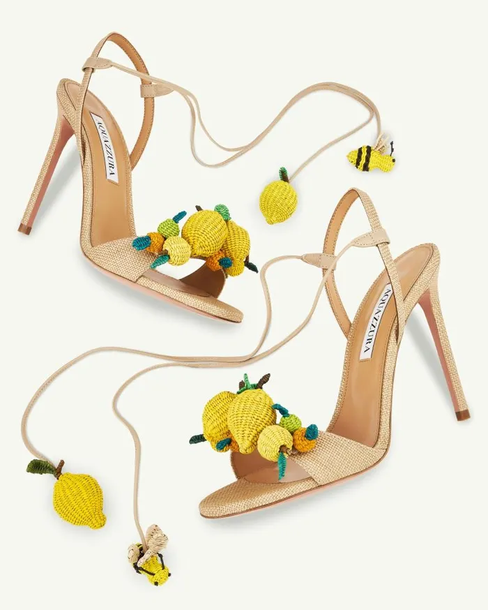 Citrus Punch Sandal 105 Beige Women Aquazzura Sandals