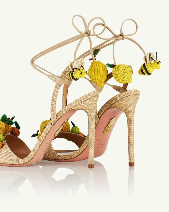Citrus Punch Sandal 105 Beige Women Aquazzura Sandals