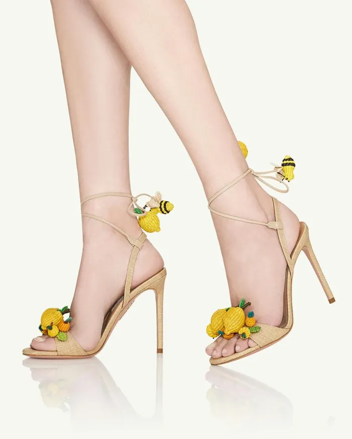 Citrus Punch Sandal 105 Beige Women Aquazzura Sandals